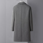 Larken Woolen Trench Coat — Tailored Warm Wool Coat for Cold Weather (Dark Grey XS) - | Zavonix