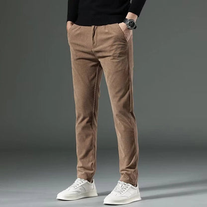 Larkford — Slim Fit Corduroy Pants with Stretch Comfort - Zavonix