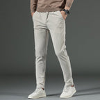 Larkford — Slim Fit Corduroy Pants with Stretch Comfort (Light Gray XS (28 - 29)) - | Zavonix