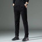 Larkford — Slim Fit Corduroy Pants with Stretch Comfort (Black XS (28 - 29)) - | Zavonix