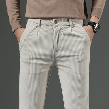 Larkford — Slim Fit Corduroy Pants with Stretch Comfort - Zavonix