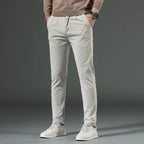 Larkford — Slim Fit Corduroy Pants with Stretch Comfort (Beige XS (28 - 29)) - | Zavonix