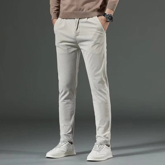 Larkford — Slim Fit Corduroy Pants with Stretch Comfort - Zavonix