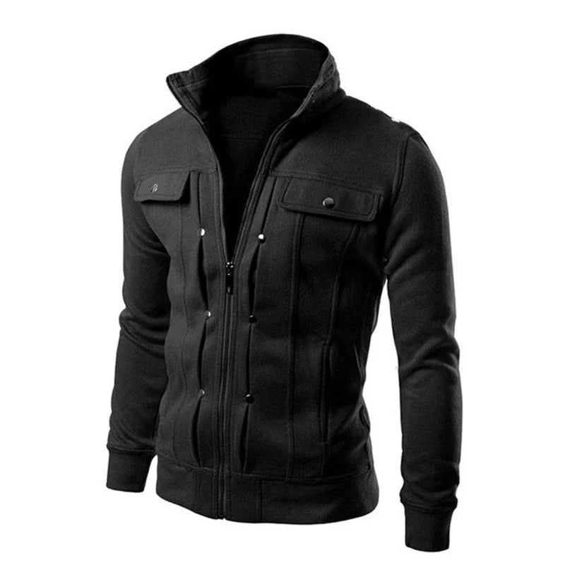 Larkin Zip - Up Sweater — Soft Durable Knit with Tailored Fit (Black XS) - | Zavonix