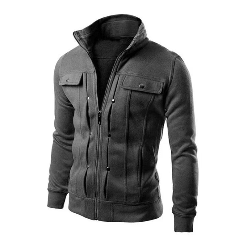 Larkin Zip - Up Sweater — Soft Durable Knit with Tailored Fit (Black XS) - | Zavonix