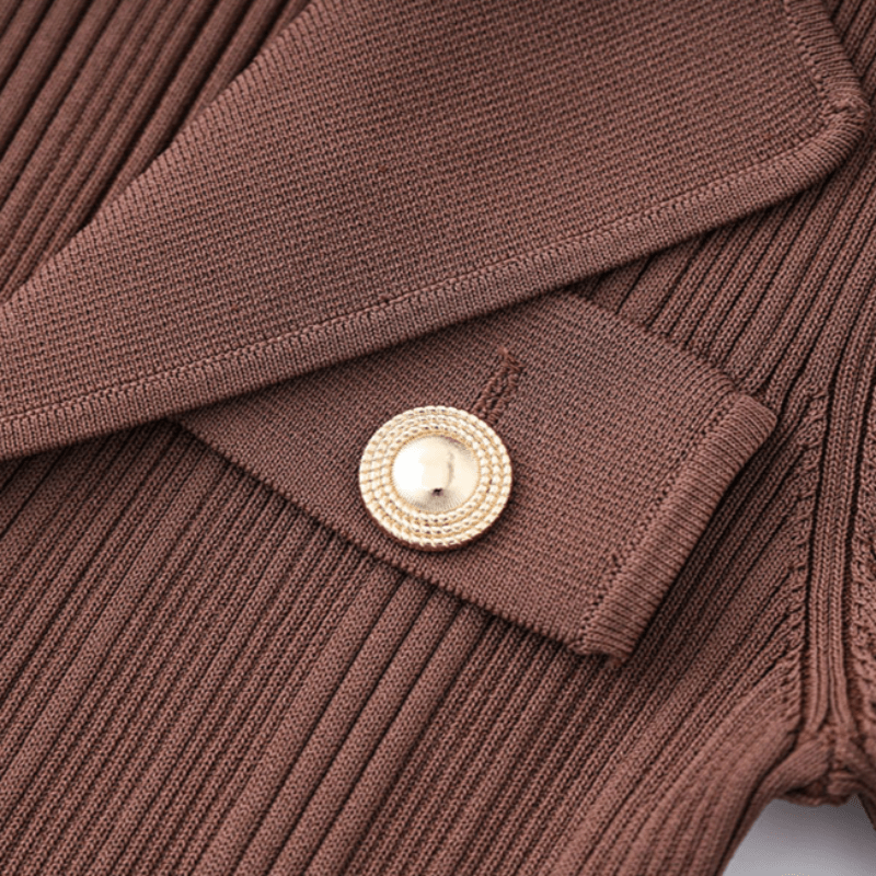 LARUEN™ KNIT DRESS (Beige XS) - | Zavonix