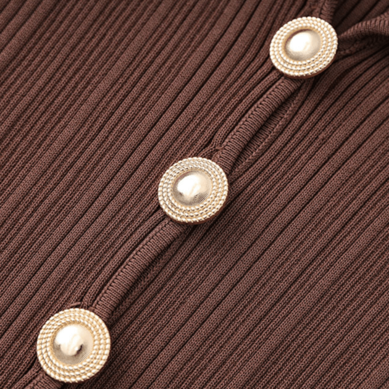 LARUEN™ KNIT DRESS (Beige XS) - | Zavonix