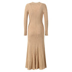 LARUEN™ KNIT DRESS (Beige XS) - | Zavonix
