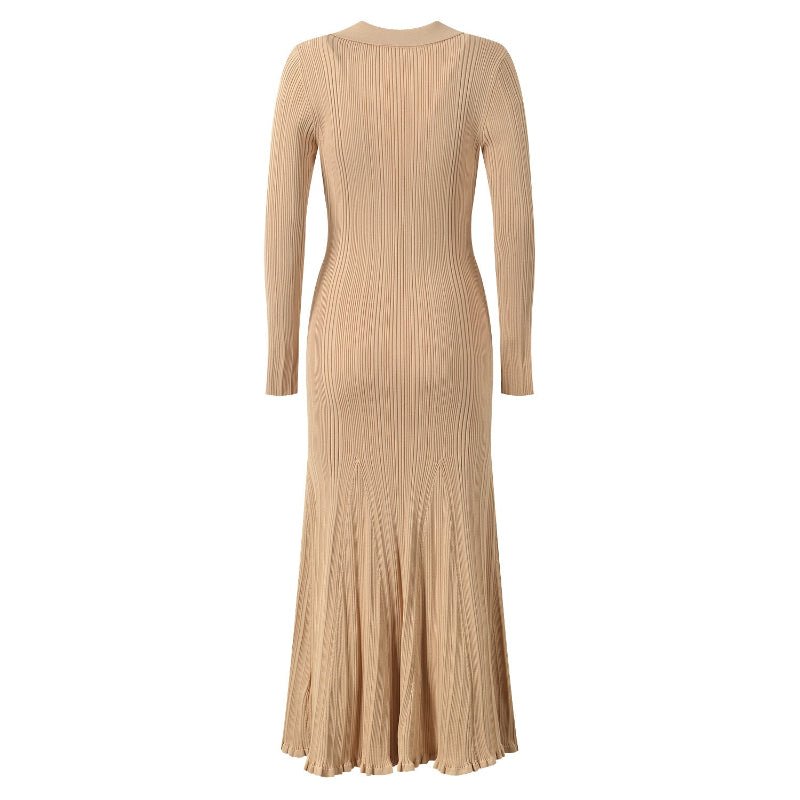 LARUEN™ KNIT DRESS (Beige XS) - | Zavonix