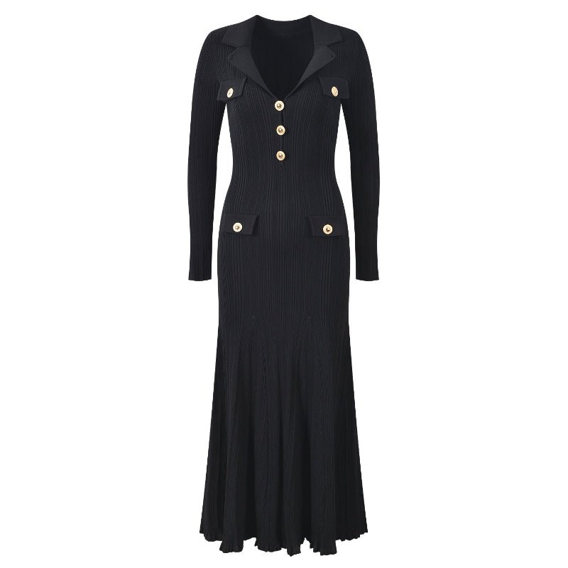 LARUEN™ KNIT DRESS (Black XS) - | Zavonix