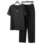 "Lazaro" Linen Tracksuit Set (White XS) - | Zavonix
