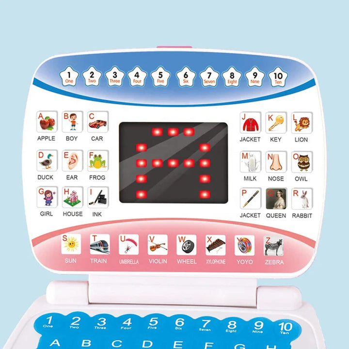 Close-up of the learning laptop&