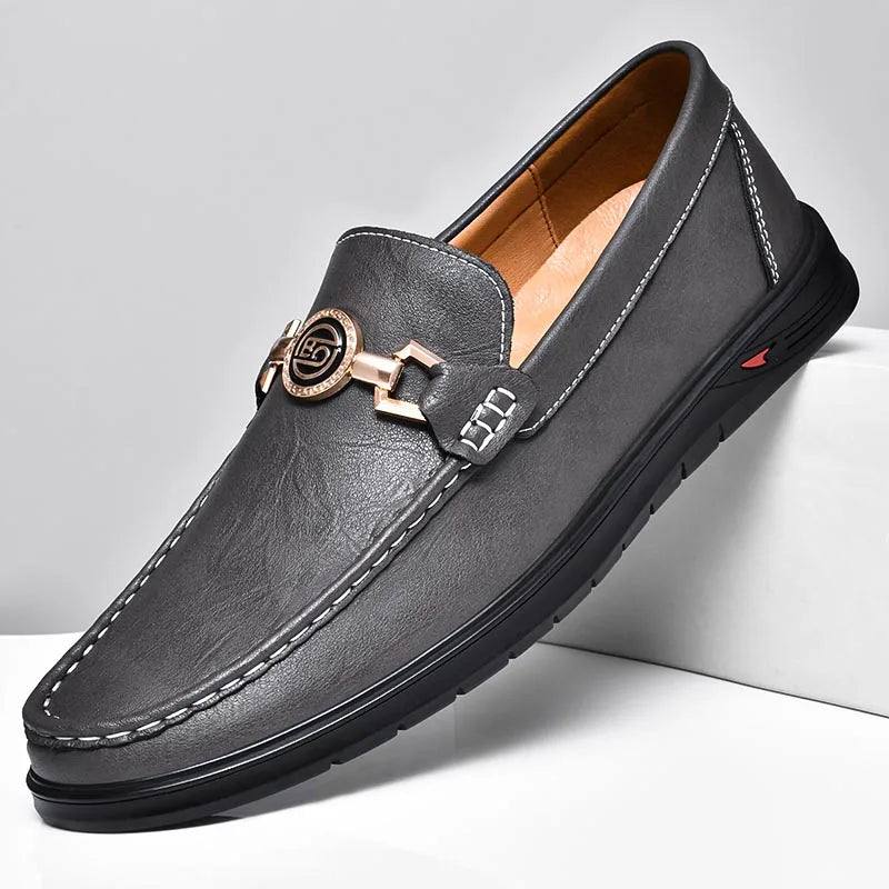 Leather Loafers™ — Command Respect with Every Step in Unstoppable Comfort and Style (Blue 46) - Shoes | Zavonix
