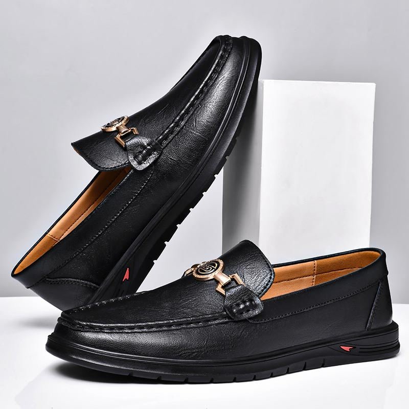 Leather Loafers™ — Command Respect with Every Step in Unstoppable Comfort and Style (Blue 46) - Shoes | Zavonix