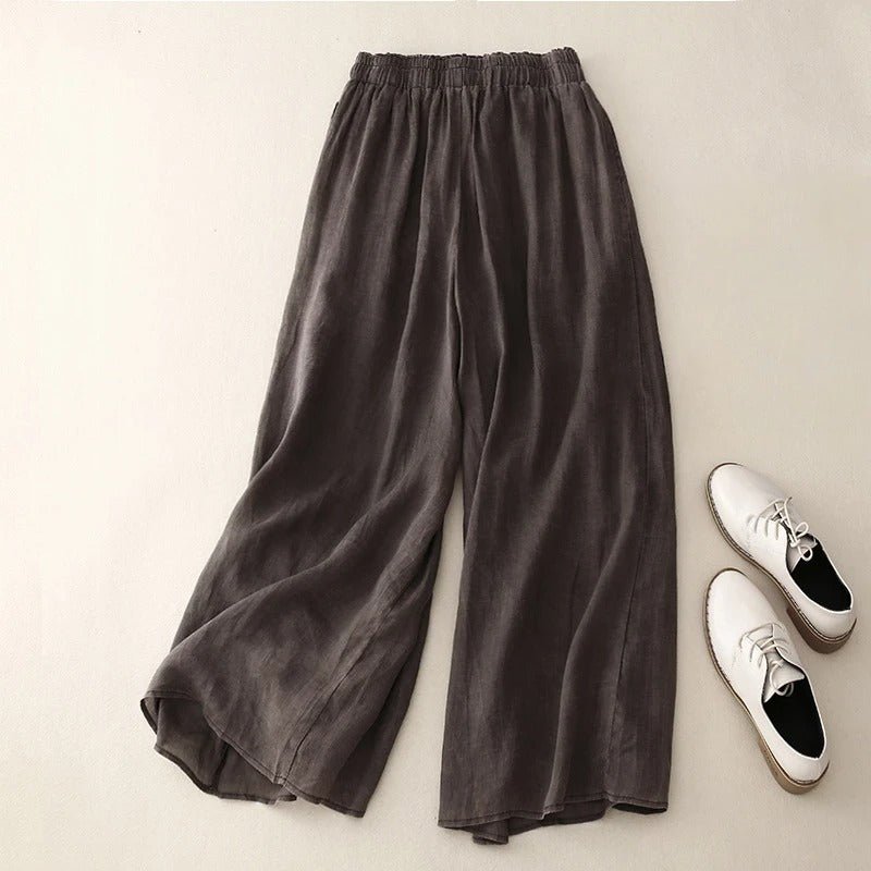Leviano Linen Pants — Lightweight Tailored Trousers with Structured Fit (Gray XS) - | Zavonix
