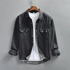 Lennox — Breathable Denim Jacket with Urban Western Style (Black 2XL) - | Zavonix