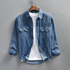 Lennox — Breathable Denim Jacket with Urban Western Style (Blue 2XL) - | Zavonix