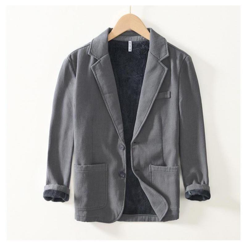 Lennox — Cozy Fleece - Lined Linen Blazer with Relaxed Fit (Khaki XS) - | Zavonix