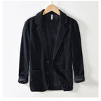 Lennox — Cozy Fleece - Lined Linen Blazer with Relaxed Fit (Khaki XS) - | Zavonix