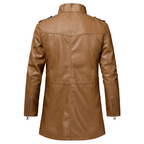 Lenora — Premium Leather Jacket with Zippered Chest Pocket (Camel S) - | Zavonix
