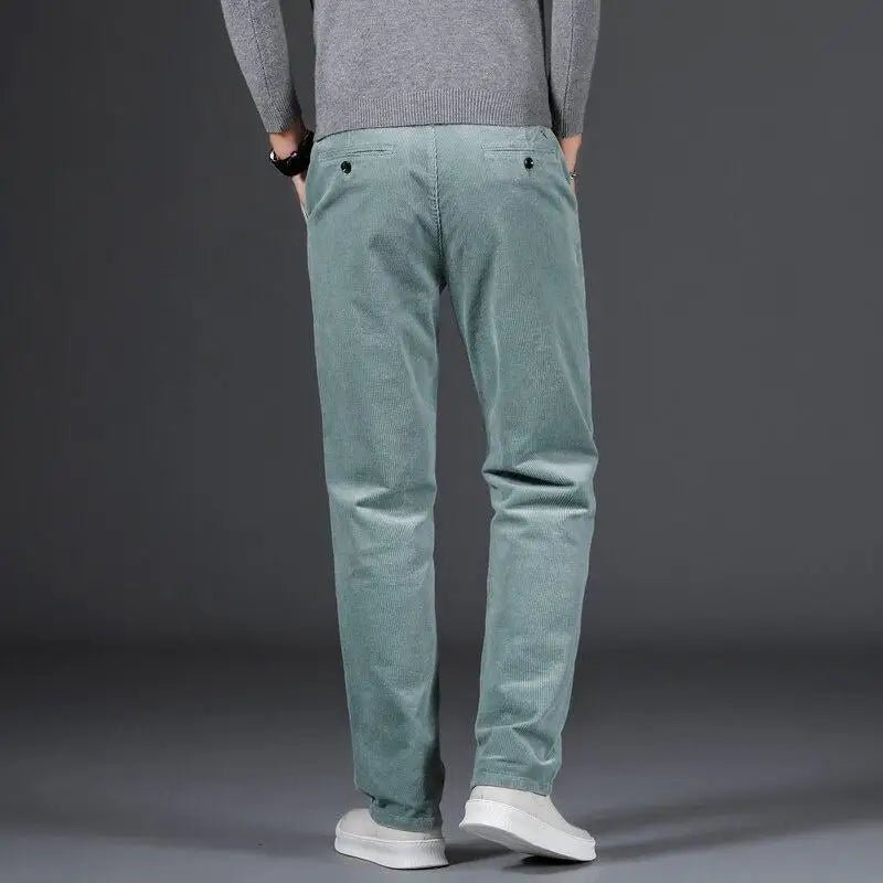 Lenton — Slim - Fit Corduroy Pants with Durable Stitching (Turquoise XS (28 - 29)) - | Zavonix