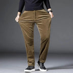 Lenton — Slim - Fit Corduroy Pants with Durable Stitching (Khaki XS (28 - 29)) - | Zavonix