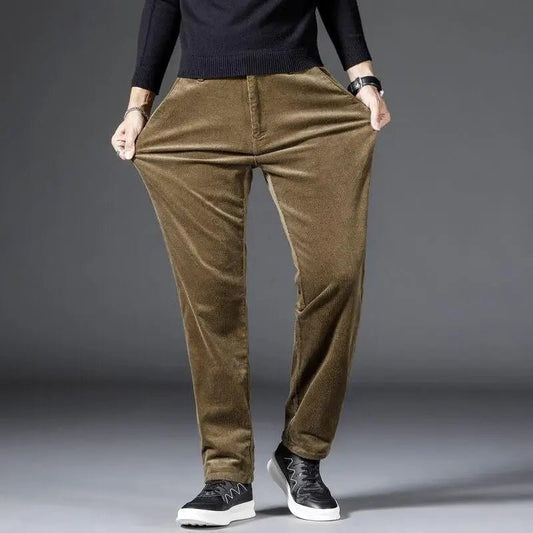 Lenton — Slim - Fit Corduroy Pants with Durable Stitching - Zavonix