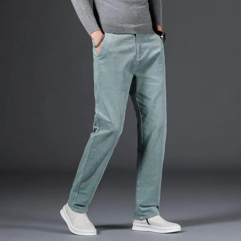 Lenton — Slim - Fit Corduroy Pants with Durable Stitching (Black XS (28 - 29)) - | Zavonix