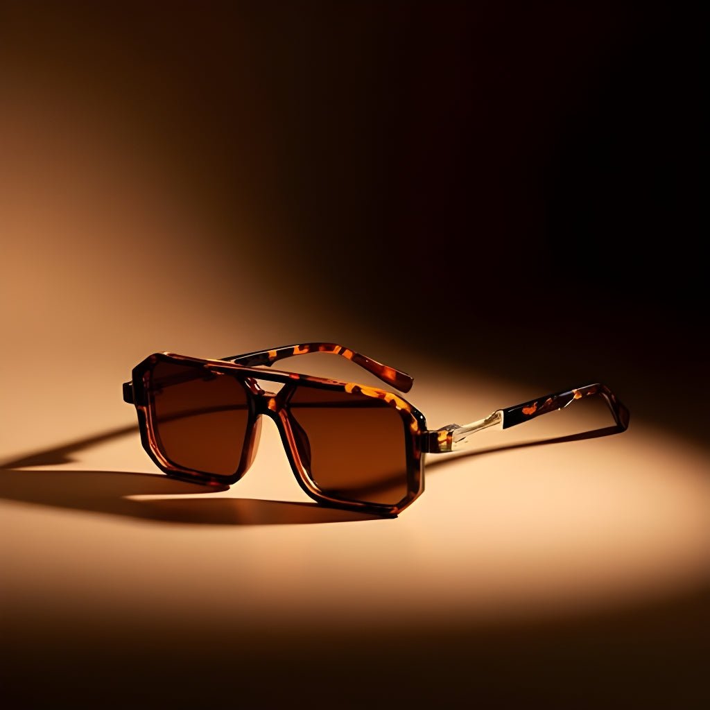 Leopard Sunglasses (Black Silver ) - | Zavonix
