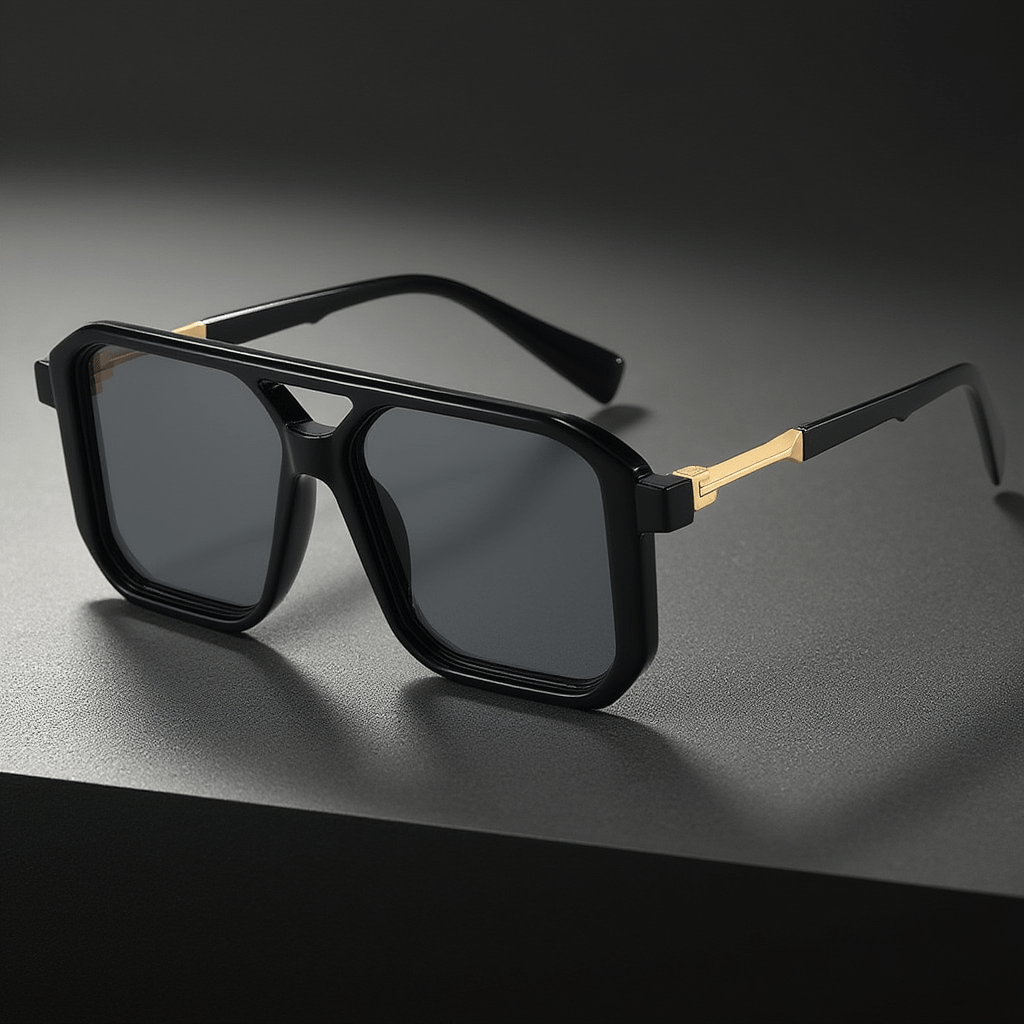 Leopard Sunglasses (Black Silver ) - | Zavonix