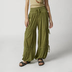 Leroux Breezy — Soft Breathable Lounge Pants with Adjustable Fit (Green S) - | Zavonix
