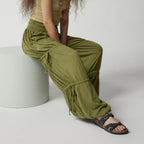 Leroux Breezy — Soft Breathable Lounge Pants with Adjustable Fit (Green S) - | Zavonix