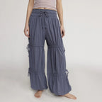 Leroux Breezy — Soft Breathable Lounge Pants with Adjustable Fit (Cream S) - | Zavonix