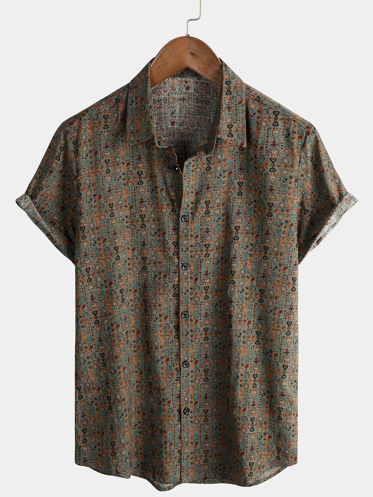 Lerton — Men's Breathable Cotton - Viscose Summer Shirt (S ) - short | Zavonix