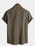 Lerton — Men's Breathable Cotton - Viscose Summer Shirt (S ) - short | Zavonix
