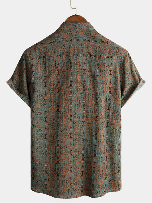 Lerton — Men's Breathable Cotton - Viscose Summer Shirt - short - Zavonix