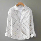 Liamerra — Artistic Mosaic Cotton Jacket with Vibrant Style (White S) - | Zavonix