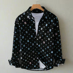 Liamerra — Artistic Mosaic Cotton Jacket with Vibrant Style (Black S) - | Zavonix