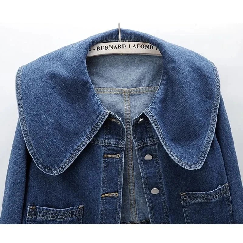 "Liana Greca" Designer Denim Jacket (S ) - Jacket | Zavonix