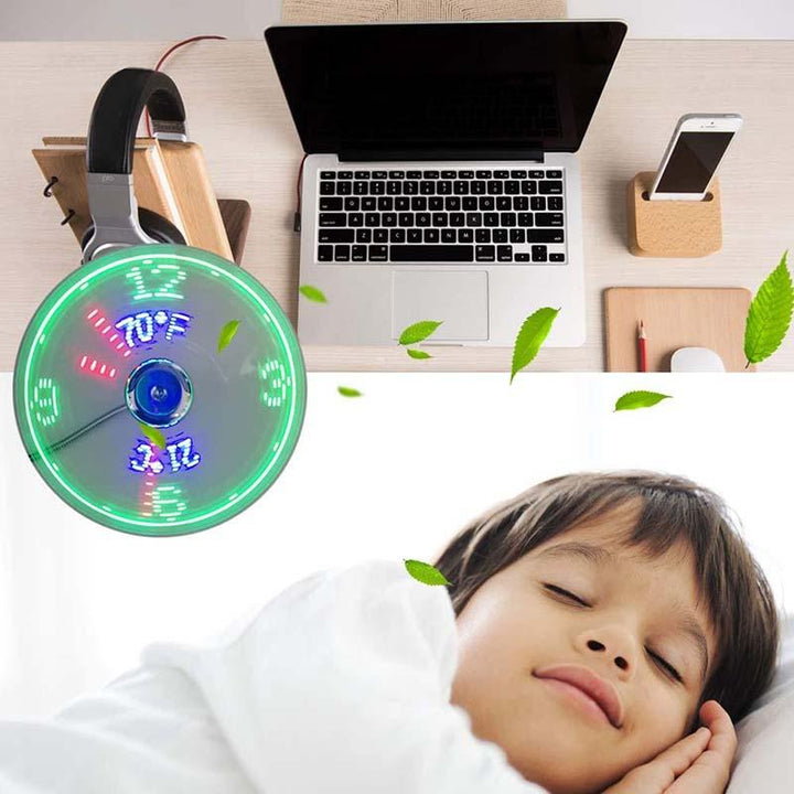 Liftair Usb Desk Fan Time Temperature Readout Product Image 02