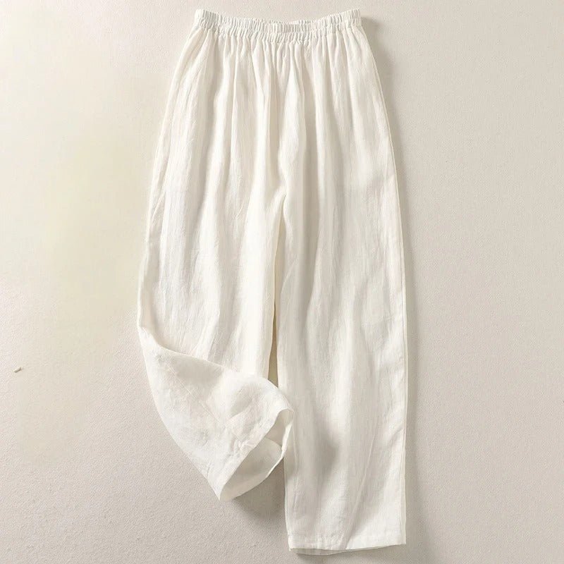 Nolen — Lightweight Linen Pants for Comfortable Warm Weather Wear (White XS) - | Zavonix
