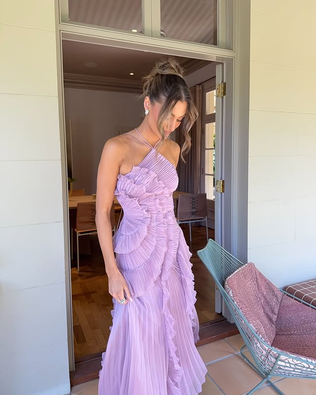 Liliane Pleated Ruffle Maxi Dress product image 3