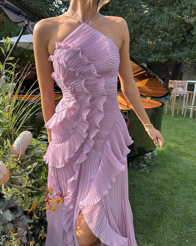 Liliane Pleated Ruffle Maxi Dress product image 4