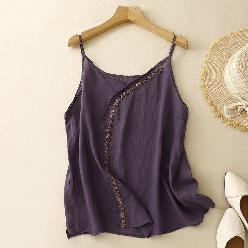 LILY LINEN CAMISOLE (XS ) - | Zavonix