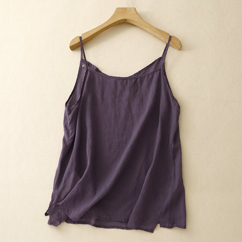 LILY LINEN CAMISOLE (XS ) - | Zavonix