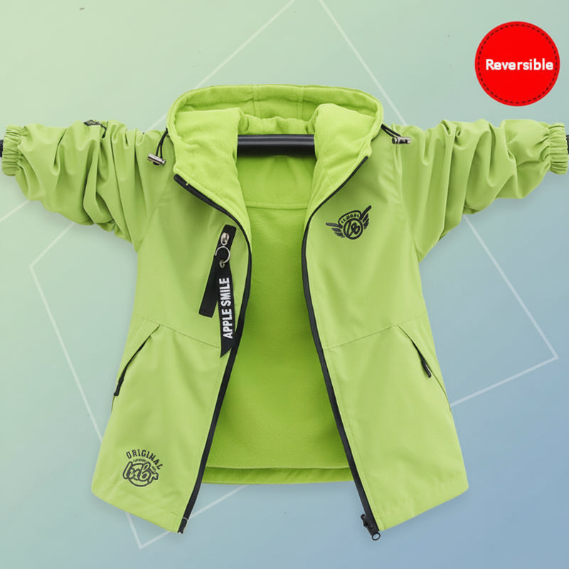 Lime green hooded kids&