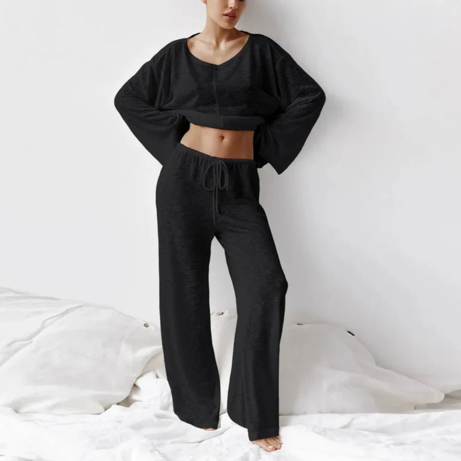 "Lina" Loungewear Set (Black S) - Women set | Zavonix