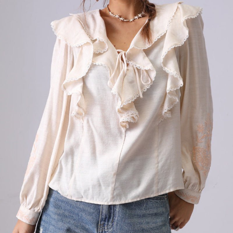 Linen Blouse™ — Command Attention with Effortless Elegance and All - Day Confidence (XS ) - | Zavonix