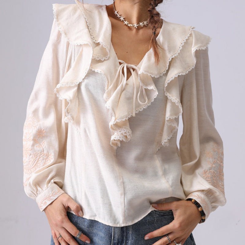Linen Blouse™ — Command Attention with Effortless Elegance and All - Day Confidence (XS ) - | Zavonix