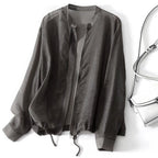 Linen Breeze Jacket™ — Wrap Yourself in Effortless Cool and Magnetic Confidence (Gray XS) - | Zavonix